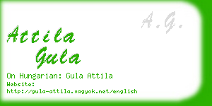 attila gula business card